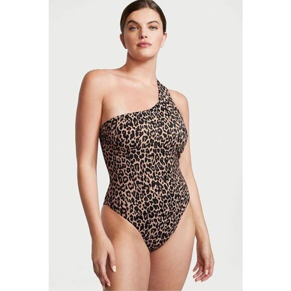 Victoria's Secret One Shoulder Animal Printed One Piece Swimsuit Size XL - Picture 1 of 8